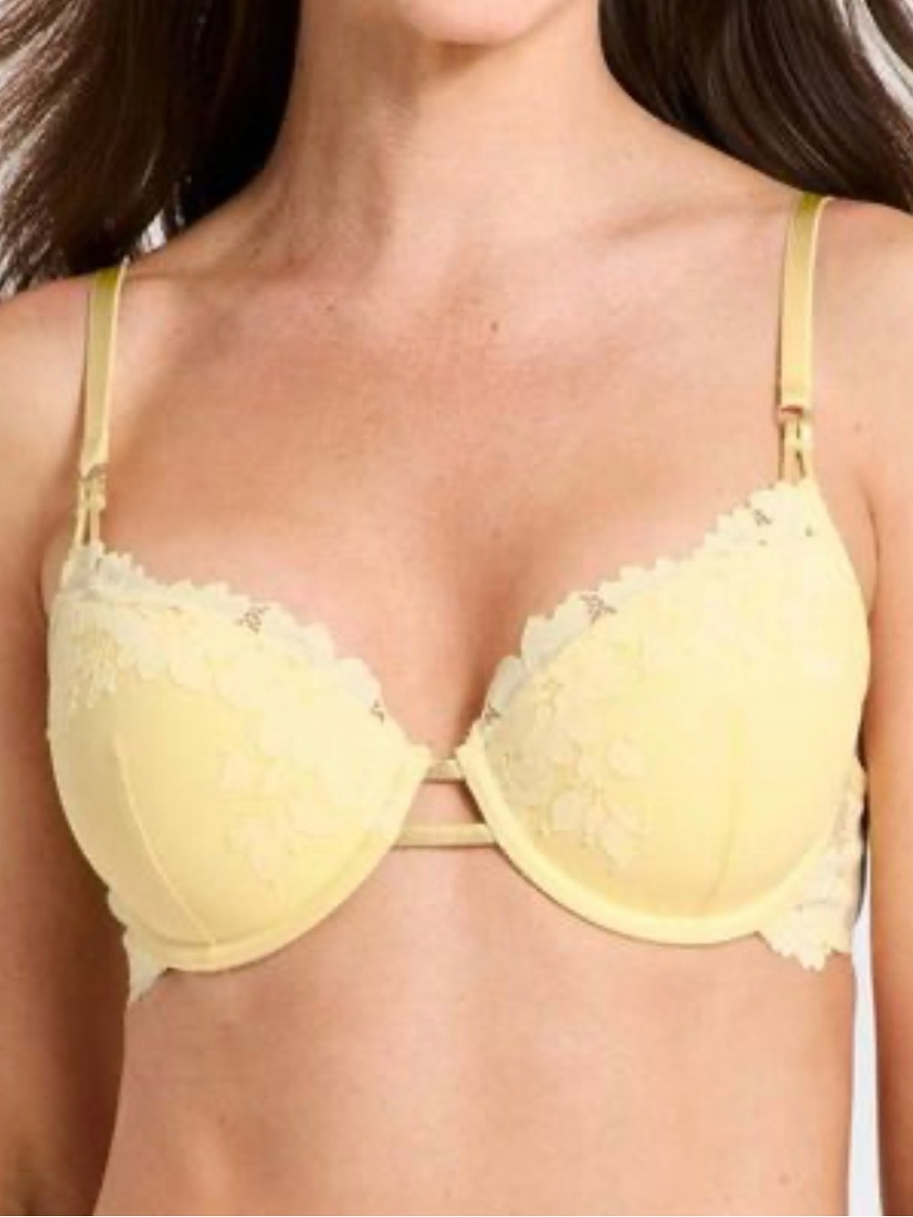 Auden Floral Lace Padded Bra - Cream